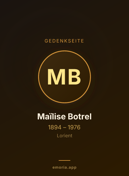 Gedenkportrait von Maïlise Botrel