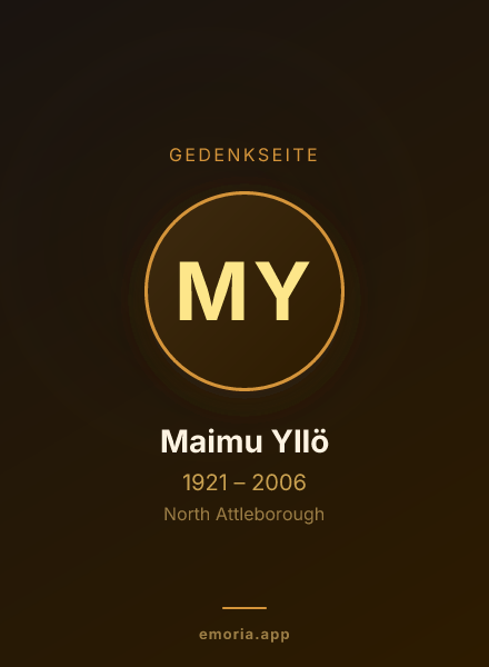 Gedenkportrait von Maimu Yllö