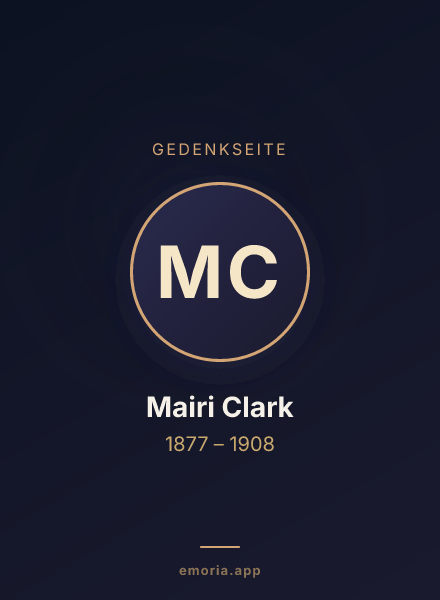 Gedenkportrait von Mairi Clark