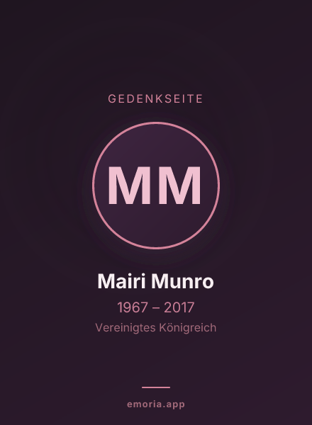 Gedenkportrait von Mairi Munro