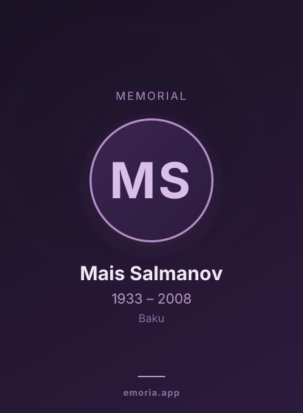 Memorial portrait of Mais Salmanov