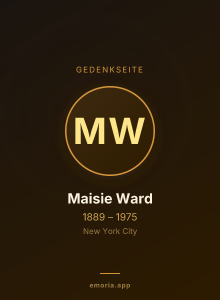Gedenkportrait von Maisie Ward
