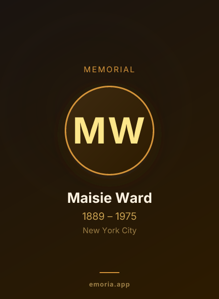 Memorial portrait of Maisie Ward