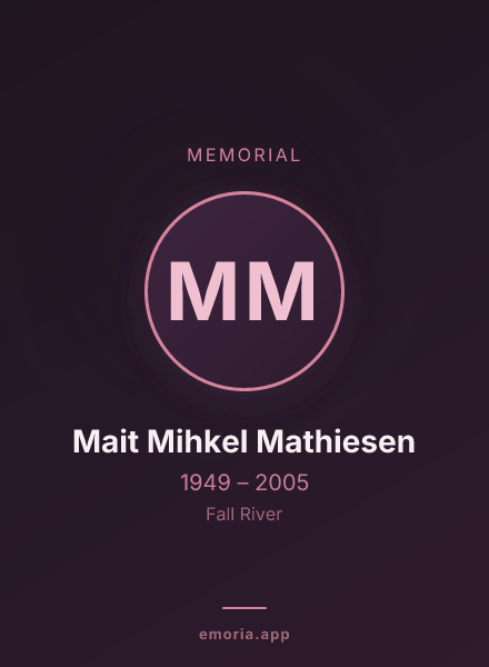 Memorial portrait of Mait Mihkel Mathiesen