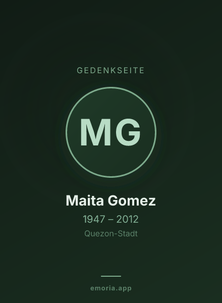 Gedenkportrait von Maita Gomez