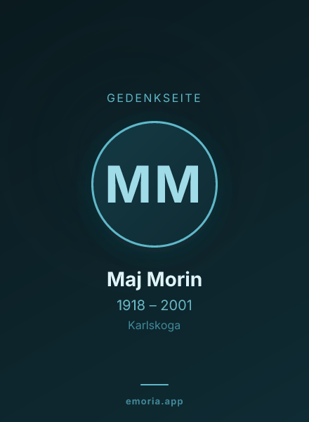 Gedenkportrait von Maj Morin