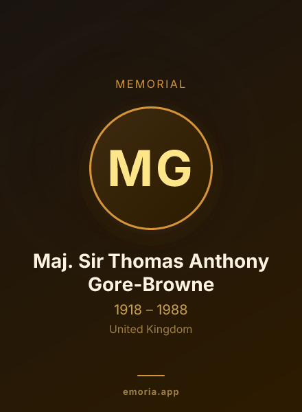 Memorial portrait of Maj. Sir Thomas Anthony Gore-Browne