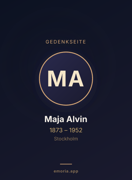 Gedenkportrait von Maja Alvin
