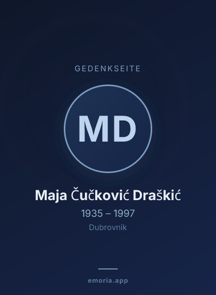 Gedenkportrait von Maja Čučković Draškić