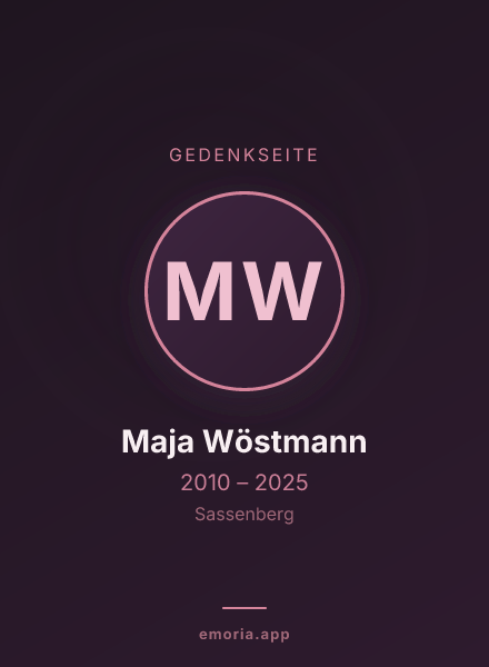 Gedenkportrait von Maja Wöstmann