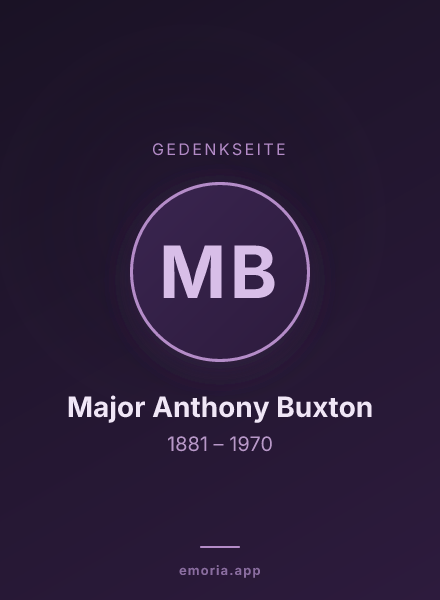 Gedenkportrait von Major Anthony Buxton