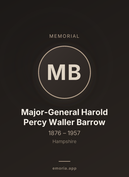 Memorial portrait of Major-General Harold Percy Waller Barrow