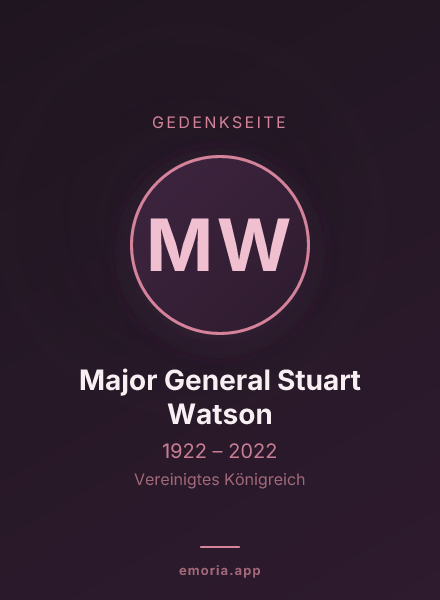 Gedenkportrait von Major General Stuart Watson