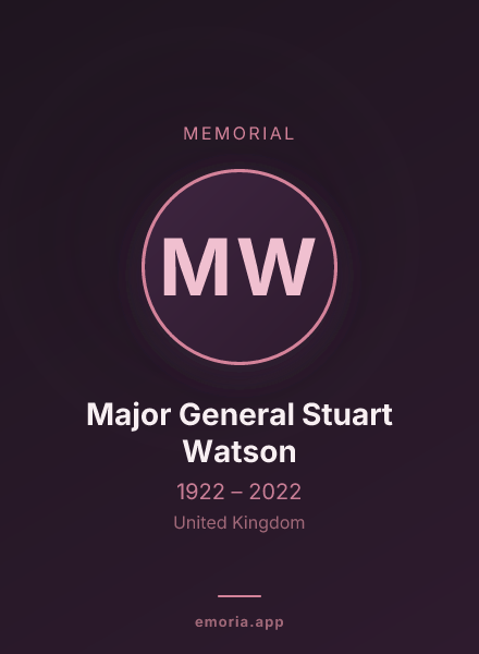 Memorial portrait of Major General Stuart Watson