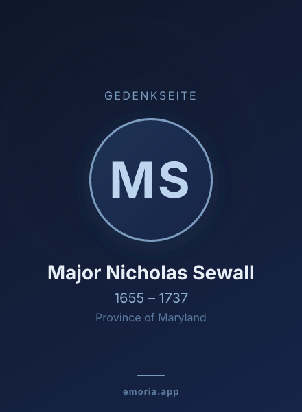 Gedenkportrait von Major Nicholas Sewall