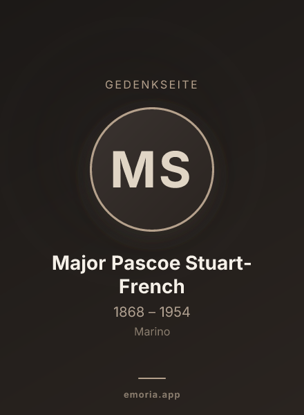 Gedenkportrait von Major Pascoe Stuart-French