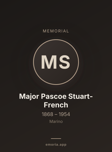 Memorial portrait of Major Pascoe Stuart-French