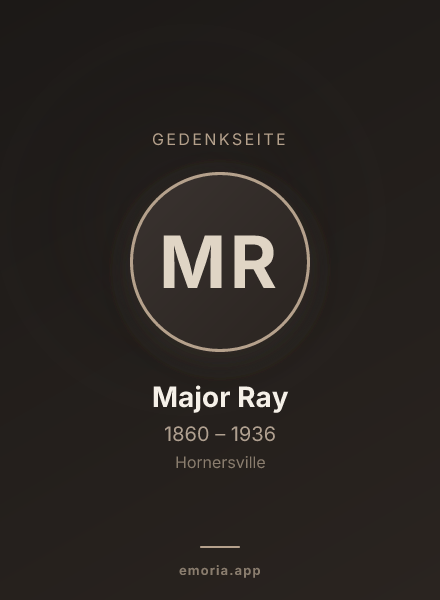 Gedenkportrait von Major Ray