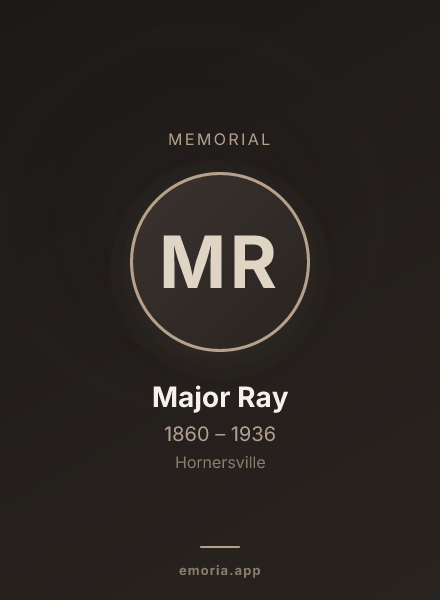 Memorial portrait of Major Ray