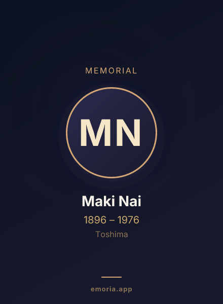 Memorial portrait of Maki Nai