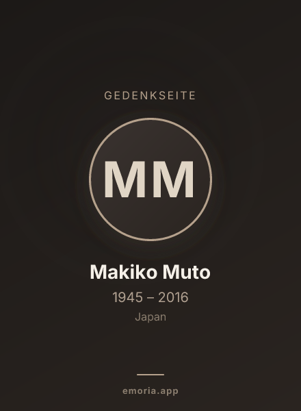 Gedenkportrait von Makiko Muto