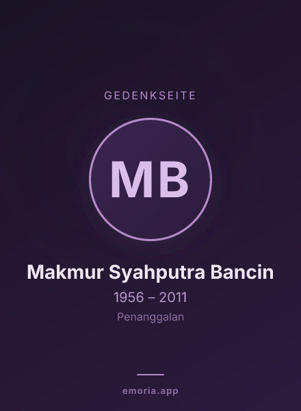 Gedenkportrait von Makmur Syahputra Bancin