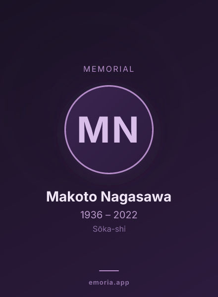 Memorial portrait of Makoto Nagasawa
