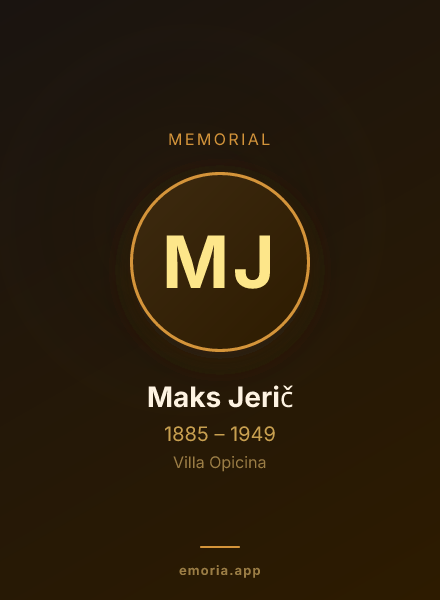 Memorial portrait of Maks Jerič