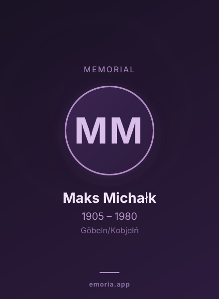 Memorial portrait of Maks Michałk