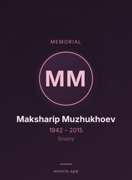Memorial portrait of Maksharip Muzhukhoev