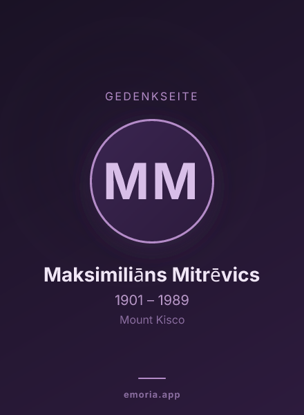 Gedenkportrait von Maksimiliāns Mitrēvics