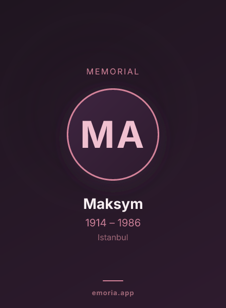 Memorial portrait of Maksym
