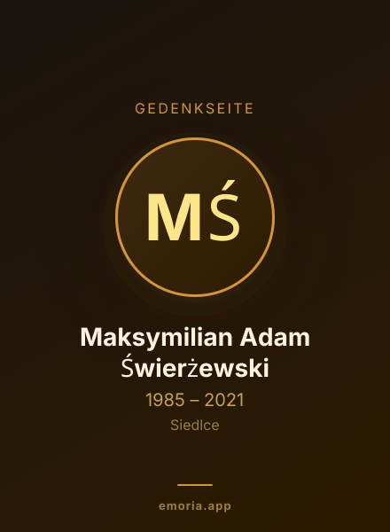Gedenkportrait von Maksymilian Adam Świerżewski