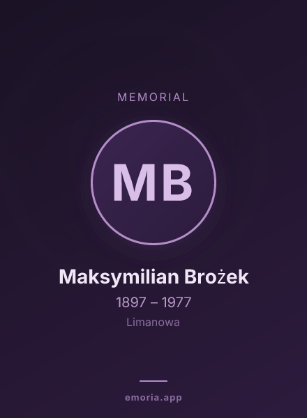 Memorial portrait of Maksymilian Brożek
