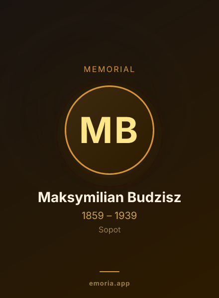 Memorial portrait of Maksymilian Budzisz