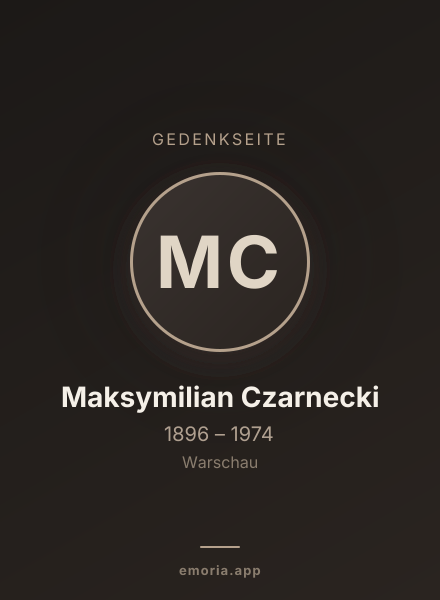 Gedenkportrait von Maksymilian Czarnecki