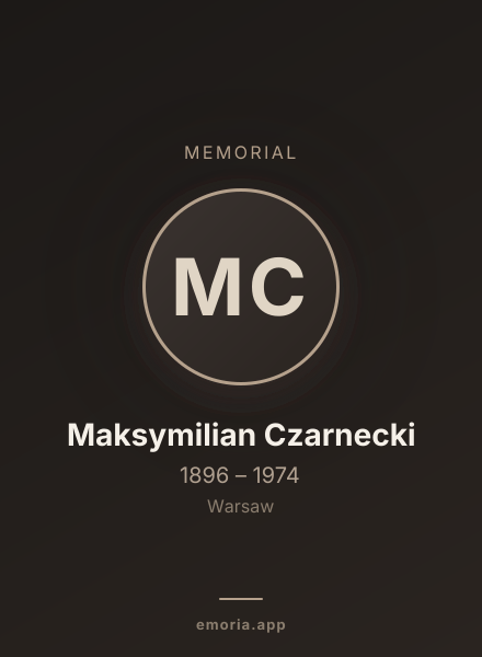 Memorial portrait of Maksymilian Czarnecki