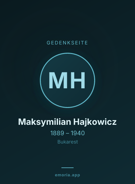 Gedenkportrait von Maksymilian Hajkowicz