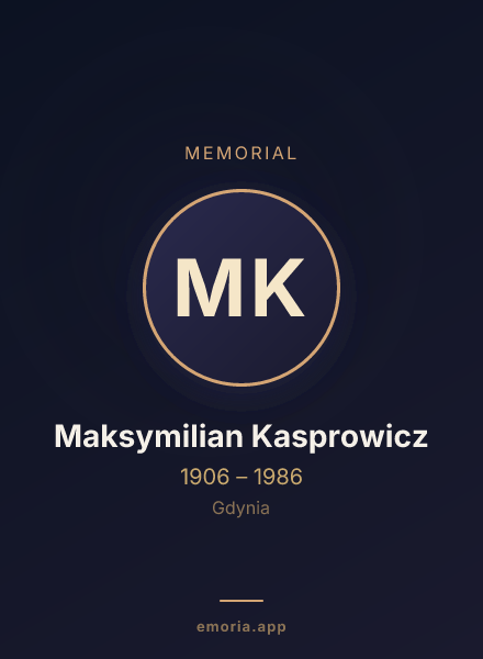 Memorial portrait of Maksymilian Kasprowicz
