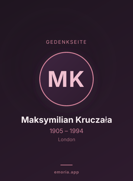 Gedenkportrait von Maksymilian Kruczała