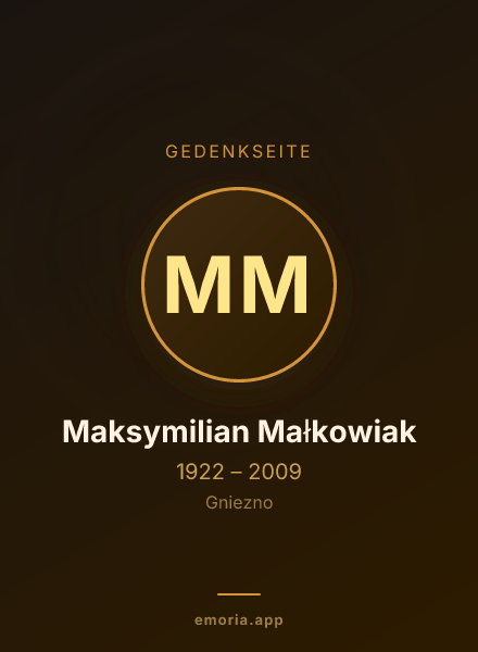 Gedenkportrait von Maksymilian Małkowiak