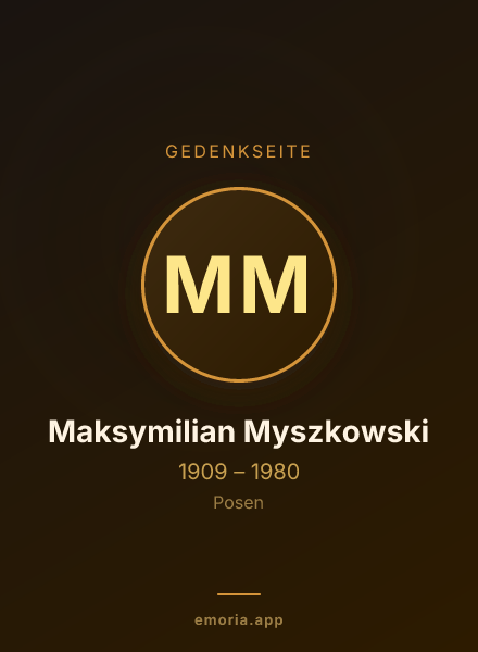 Gedenkportrait von Maksymilian Myszkowski