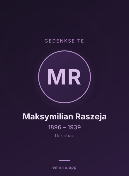 Gedenkportrait von Maksymilian Raszeja