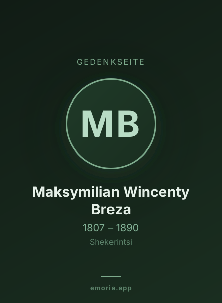 Gedenkportrait von Maksymilian Wincenty Breza