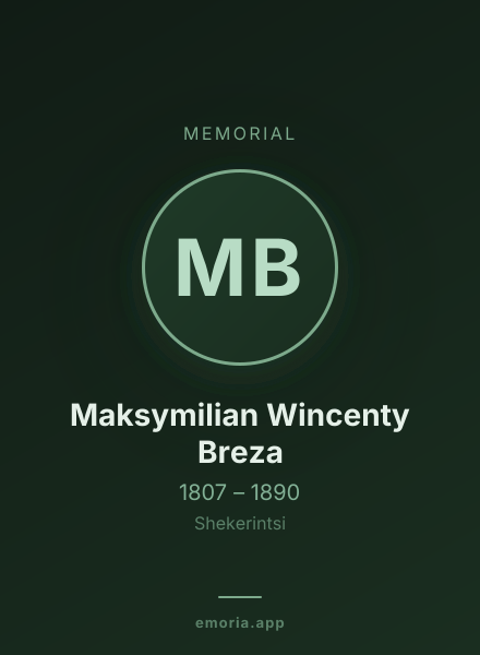 Memorial portrait of Maksymilian Wincenty Breza