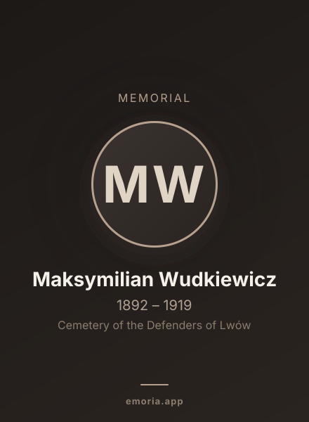 Memorial portrait of Maksymilian Wudkiewicz