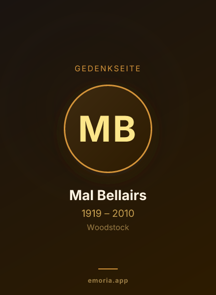 Gedenkportrait von Mal Bellairs