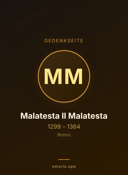 Gedenkportrait von Malatesta II Malatesta