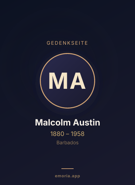 Gedenkportrait von Malcolm Austin