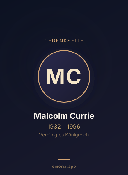 Gedenkportrait von Malcolm Currie